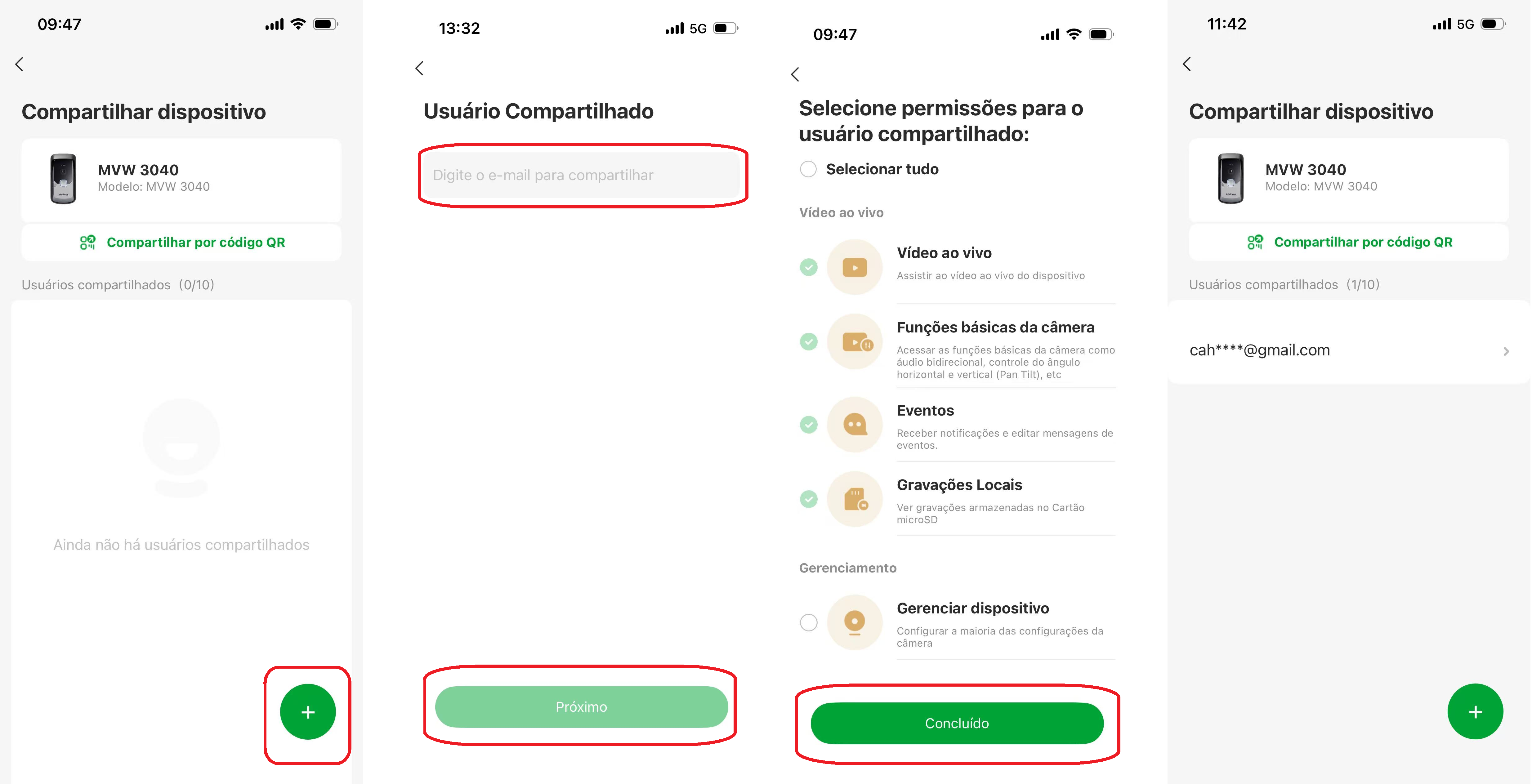 Compartilhamento por E-mail